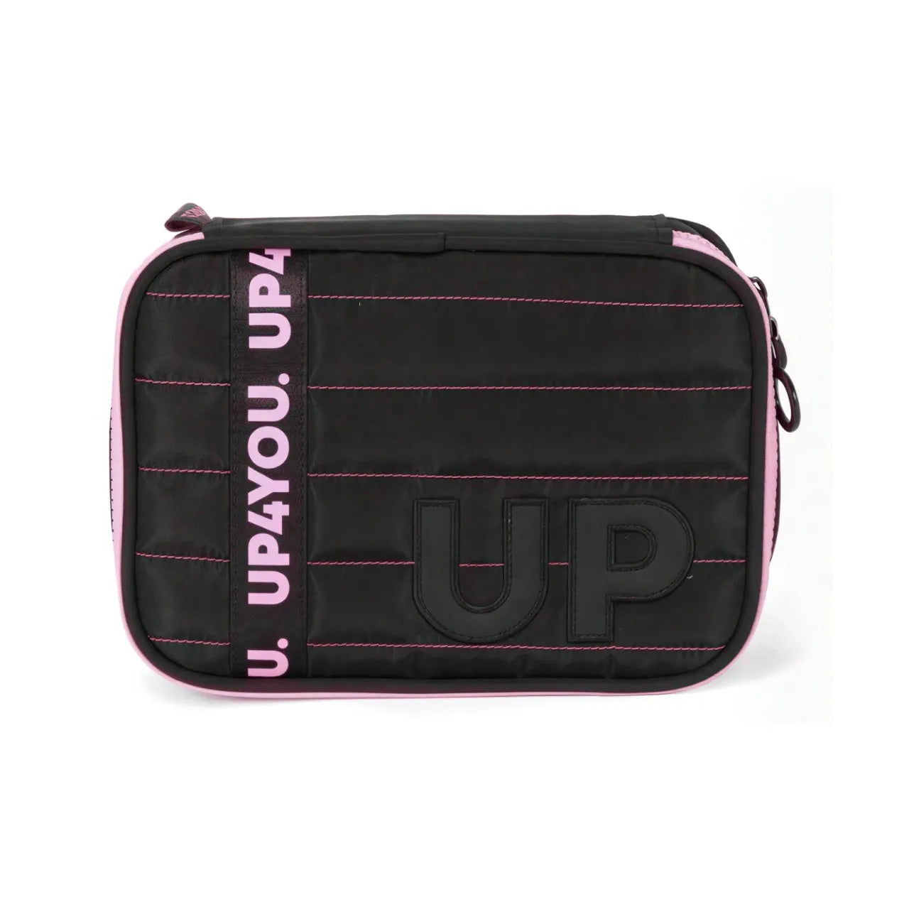 Kit Mochila Roda Up4You Preta e Rosa com Estojo Box