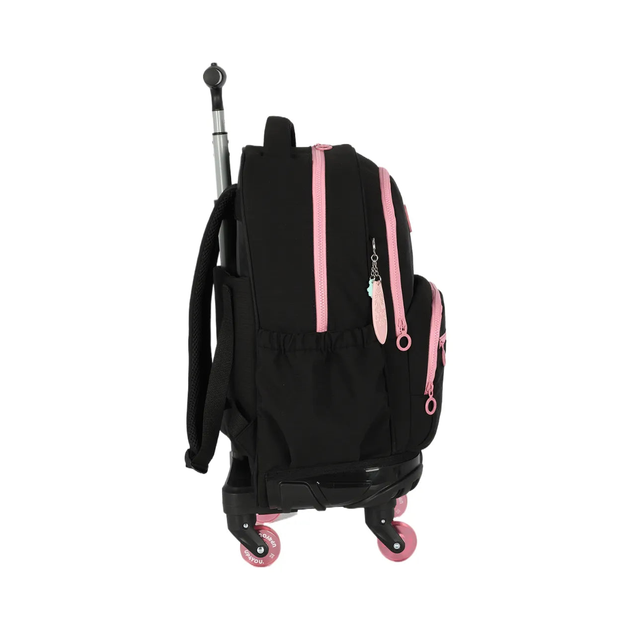 Kit Mochila de Roda Luara Preta com Lancheira e Estojo Box