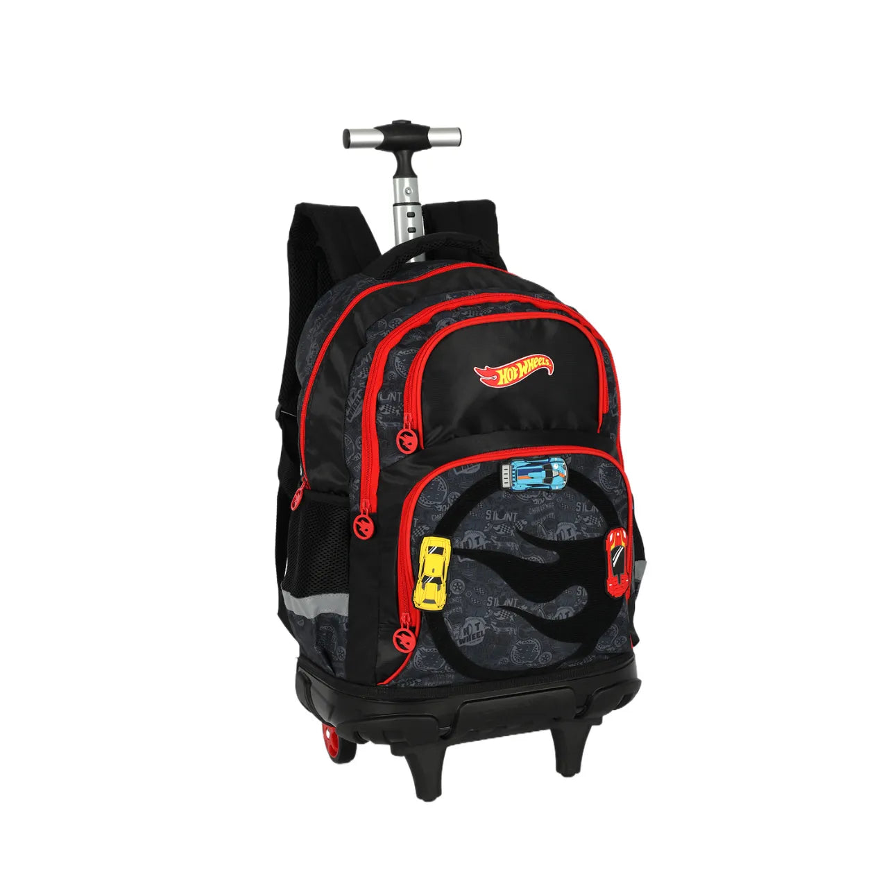 Kit Mochila de Rodas Hotwheels Preta com Estojo Box