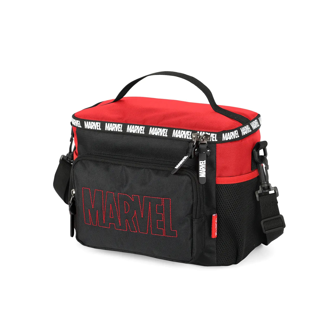 Kit Mochila de Rodas Marvel Vermelha com Lancheira e Estojo