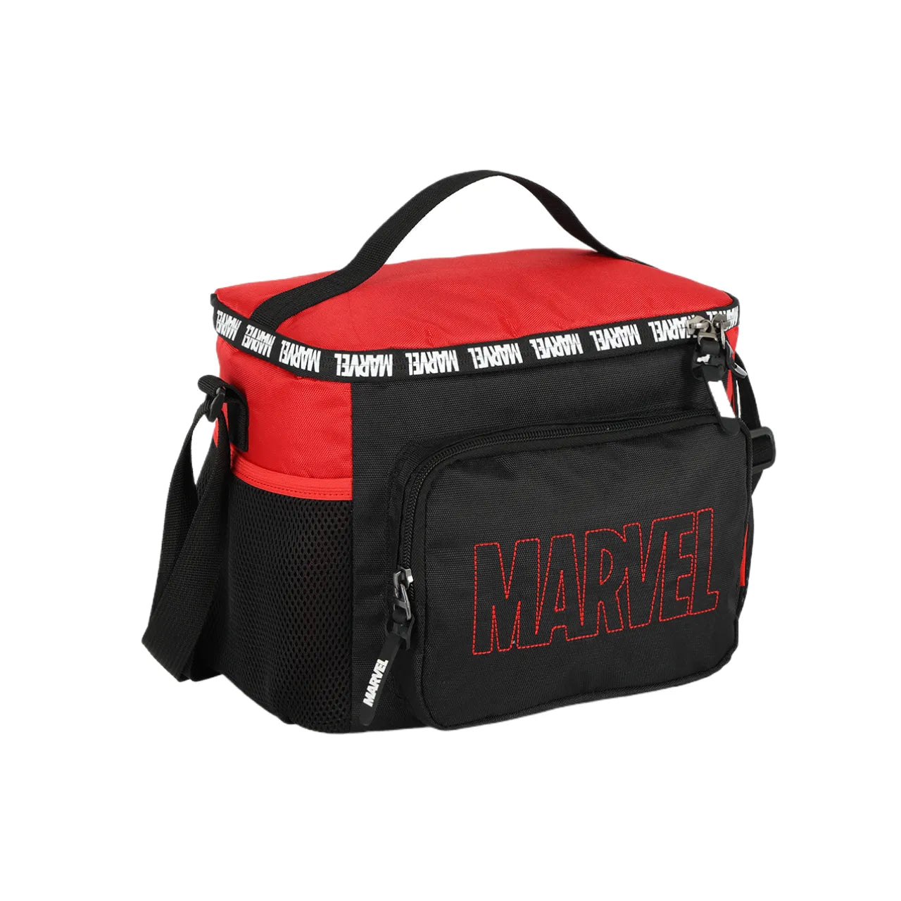 Kit Mochila de Rodas Marvel Vermelha com Lancheira e Estojo