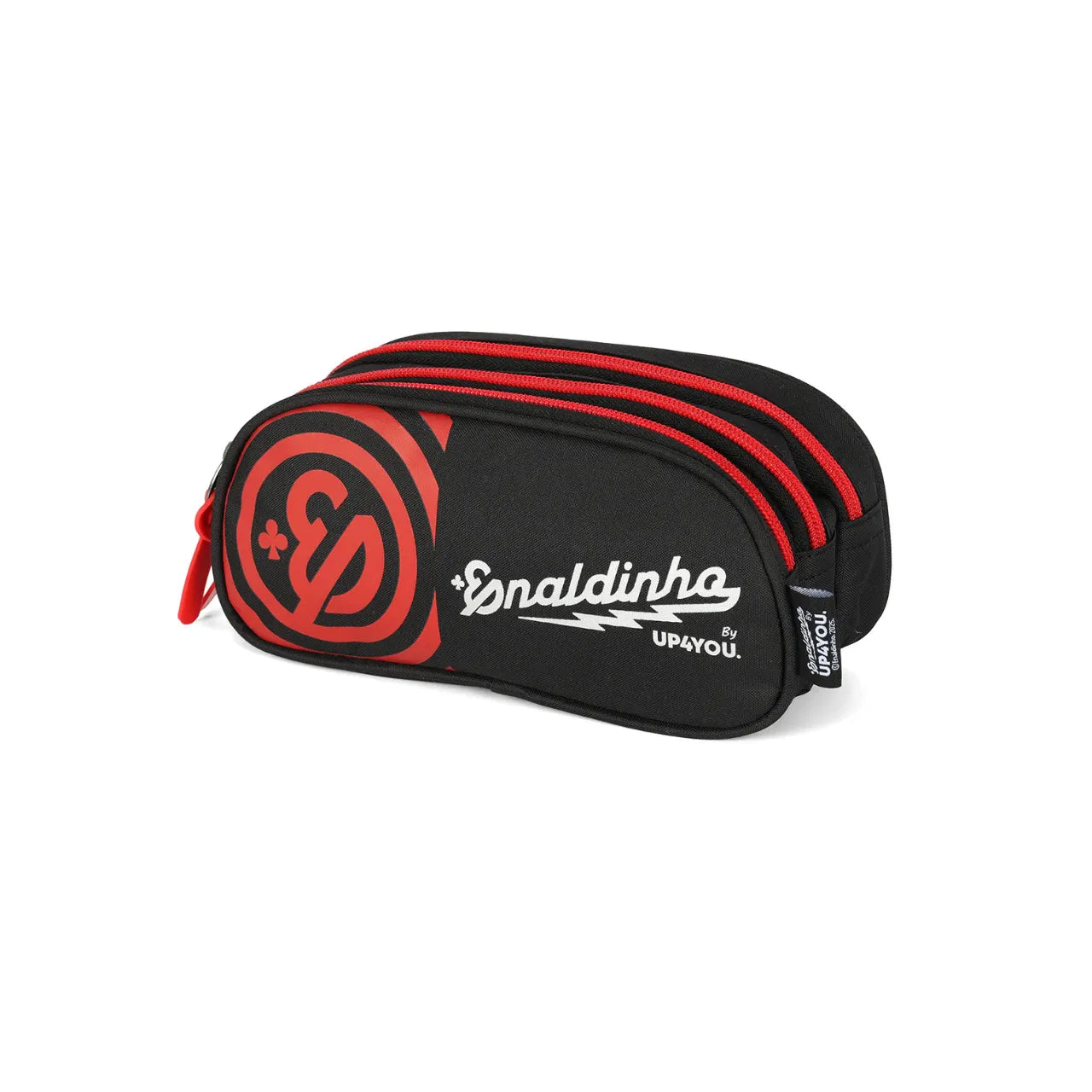 Kit Mochila de Rodas Enaldinho Vermelha com Estojo Triplo