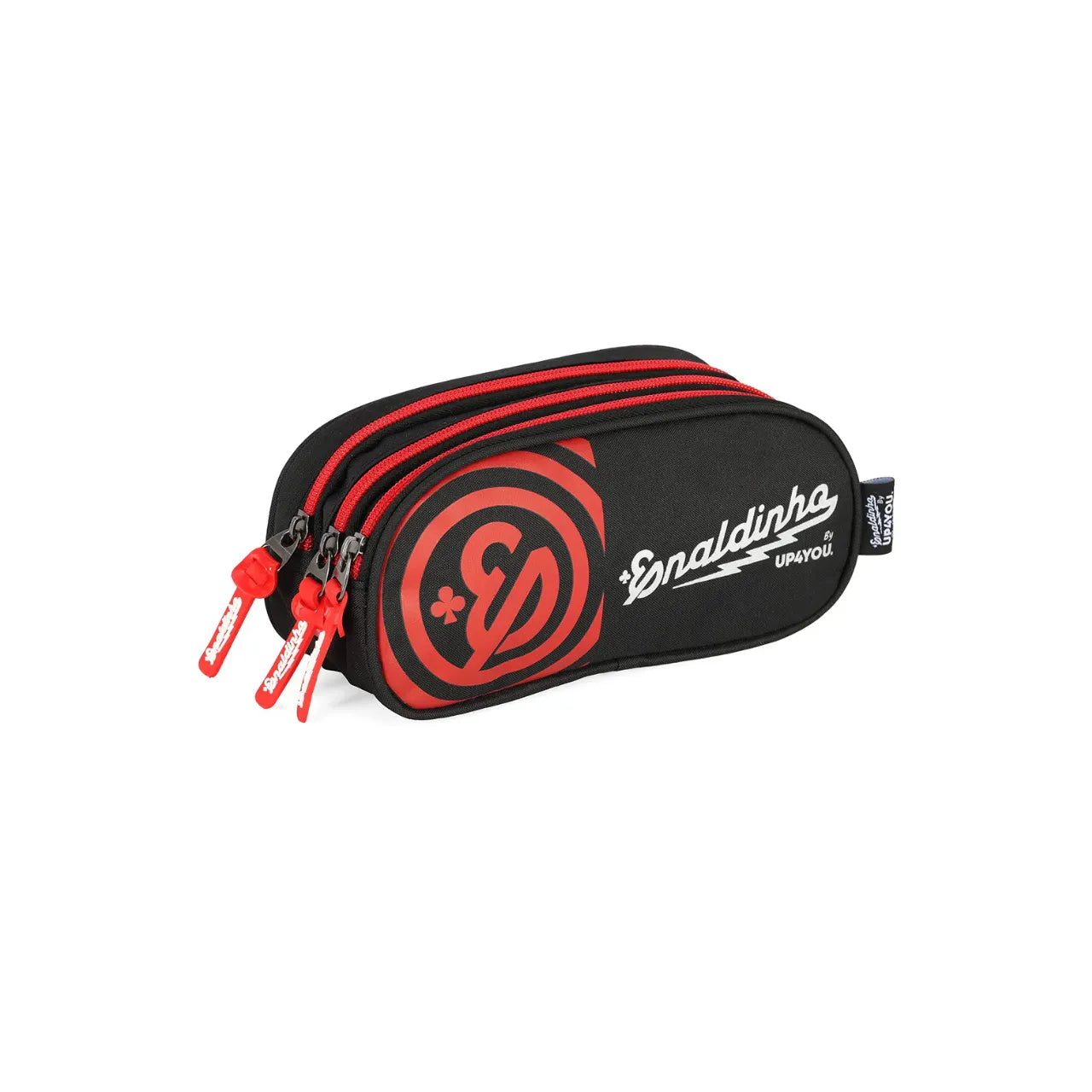 Kit Mochila de Rodas Enaldinho Vermelha com Estojo Triplo