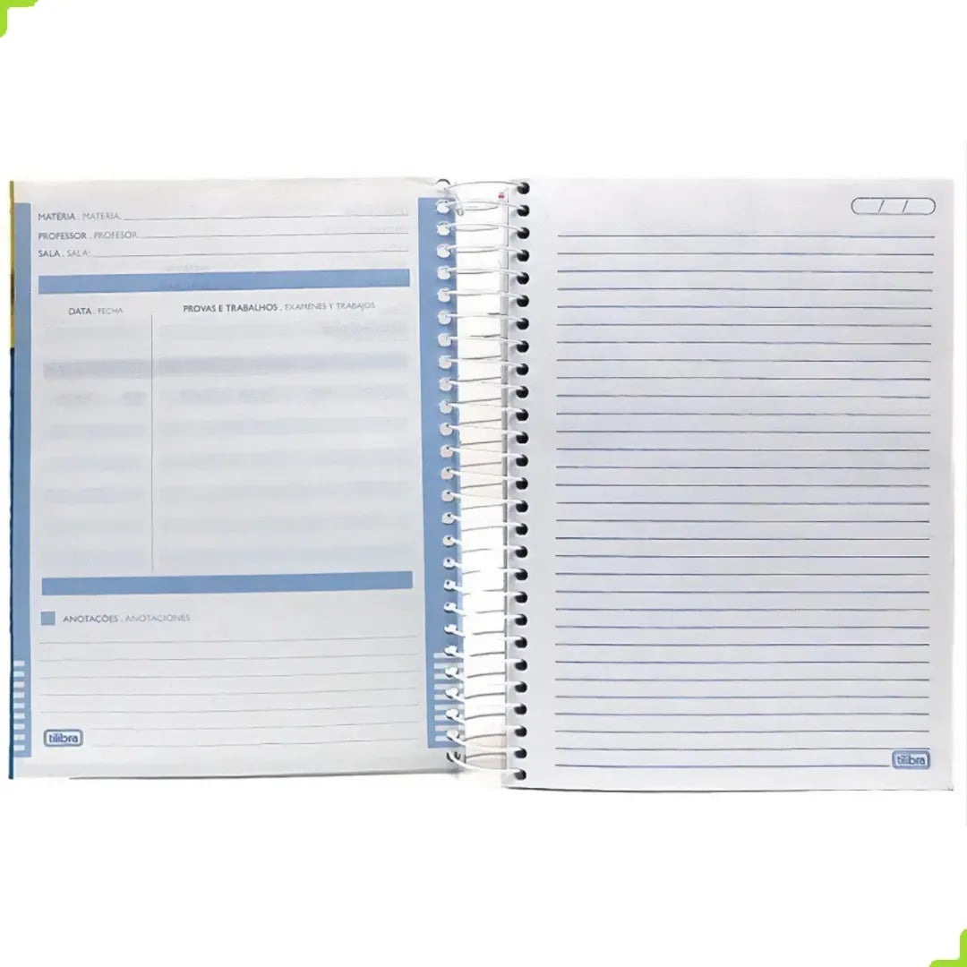 Caderno 10 Matérias Pepper Have a Great Day Rosa