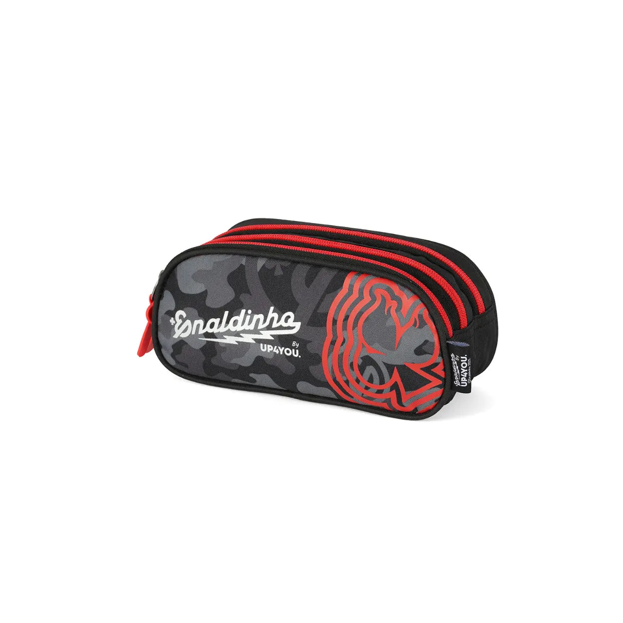 Kit Mochila de Rodas Enaldinho Preta com Estojo Triplo