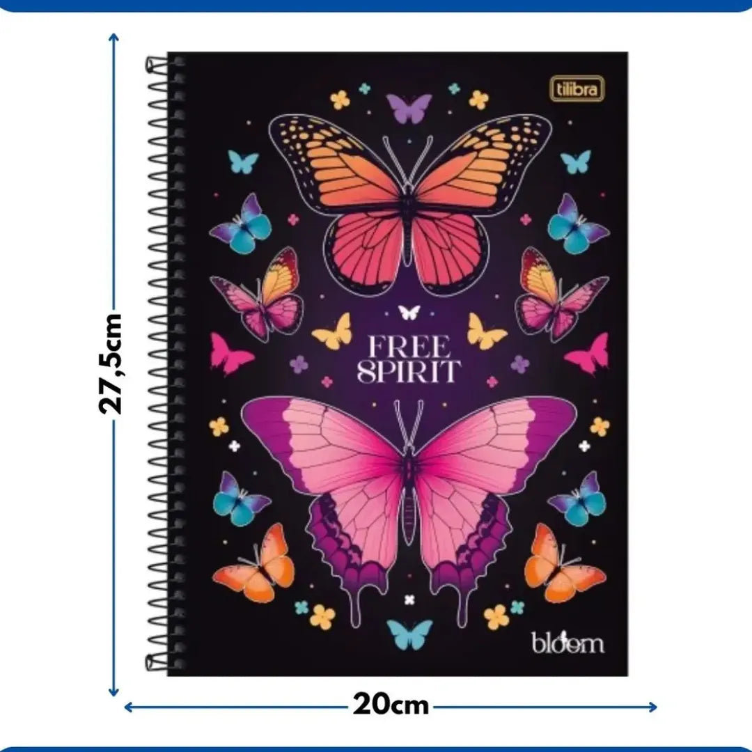 Caderno 20 Matérias Bloom Borboletas Tilibra