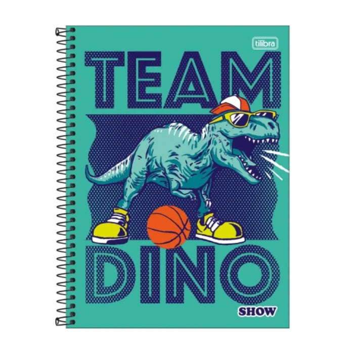 Caderno 1 Matéria Dino Show 80 Folhas Tilibra