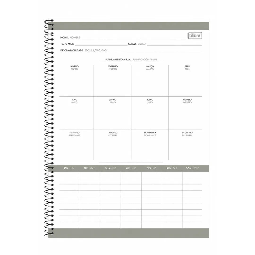 Caderno Universitário Pepper Panda 10 Matérias Tilibra