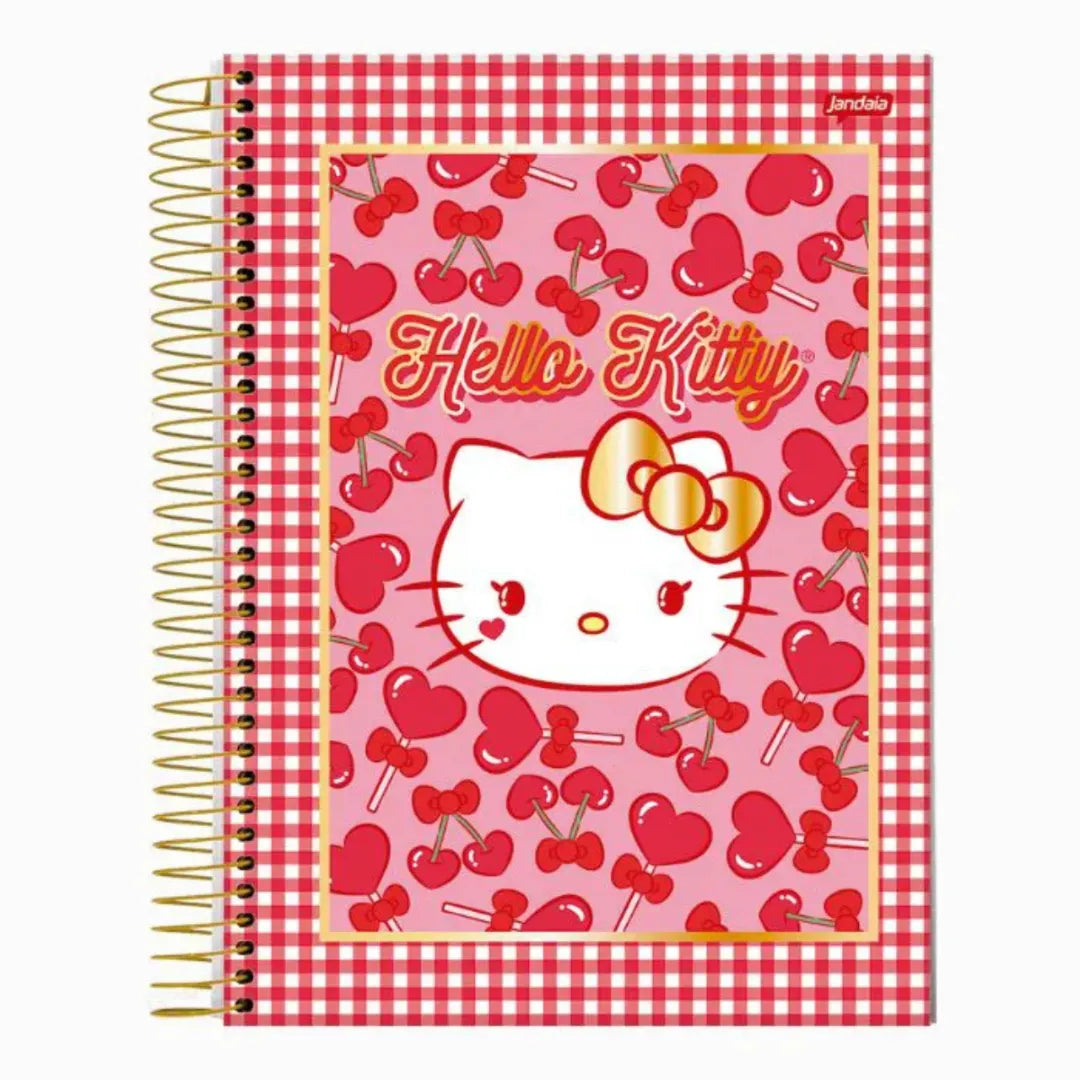 Caderno Universitário Hello Kitty 10 Matérias 160 Folhas Jandaia