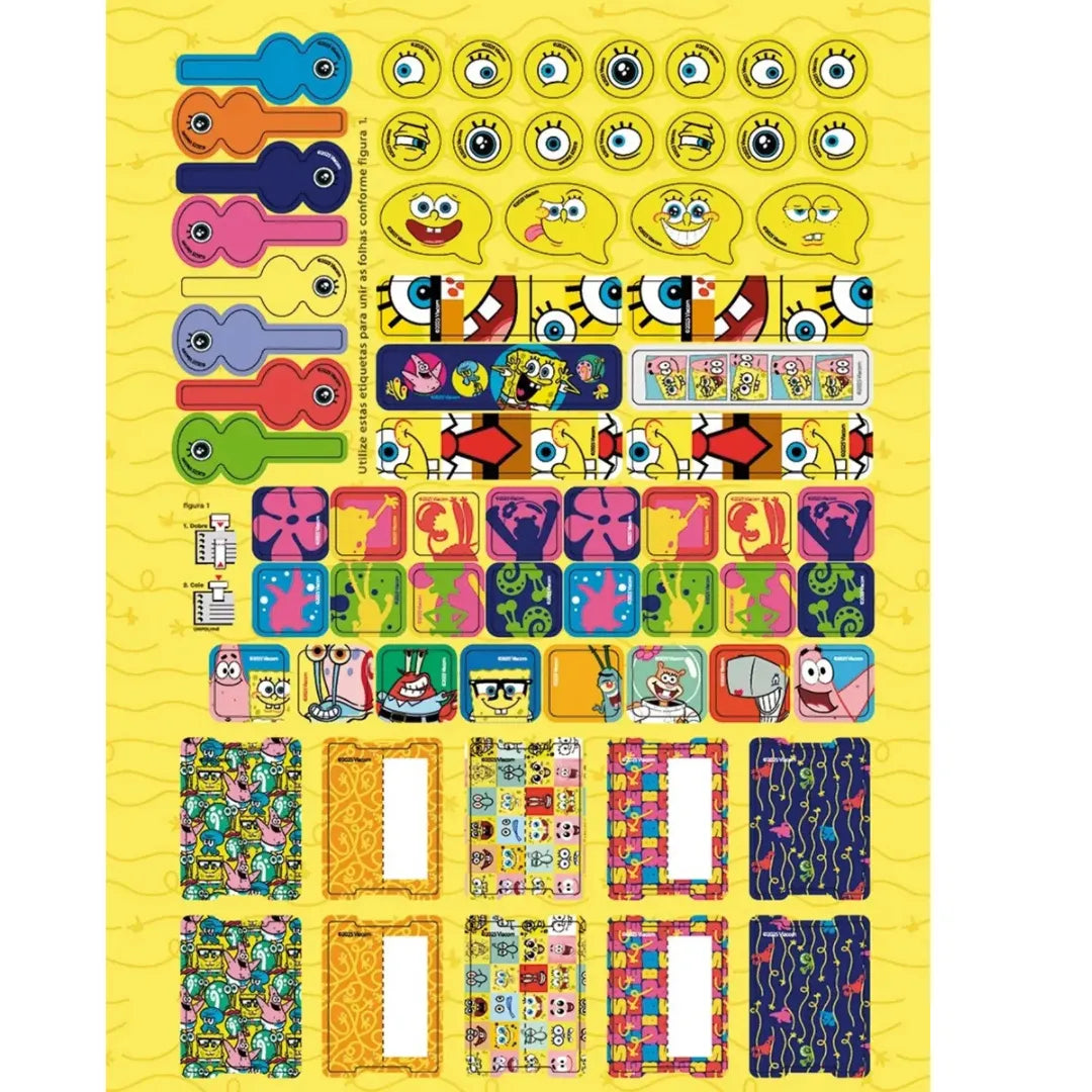 Caderno Universitário Bob Esponja 10 Matérias 160 Folhas Jandaia