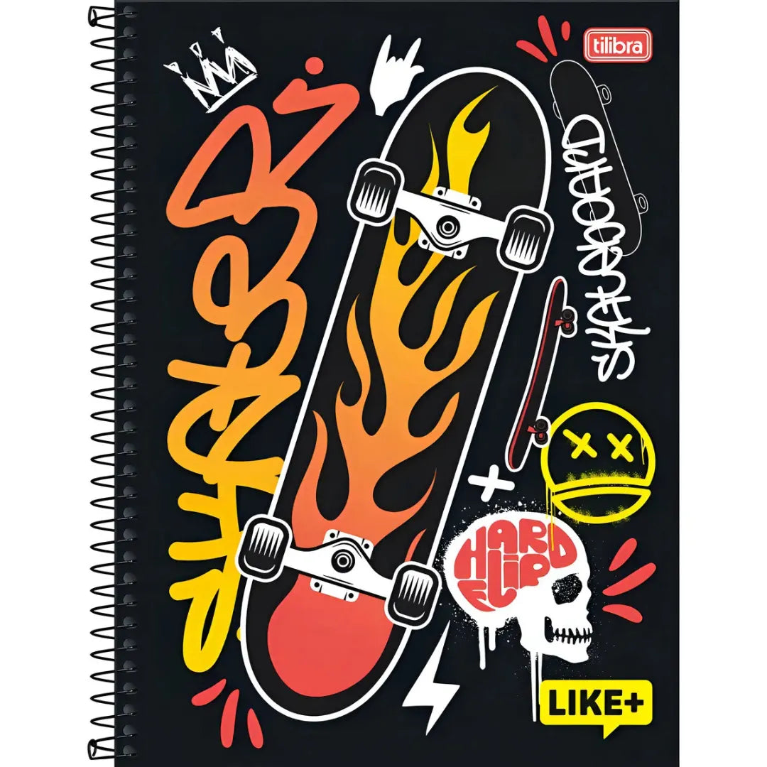 Caderno Universitário Skateboard Radical 10 Matérias Tilibra
