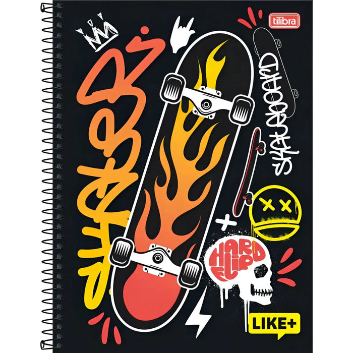 Caderno Universitário Skateboard Radical 10 Matérias Tilibra