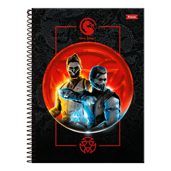 Caderno Gamer Mortal Kombat 10 Matérias