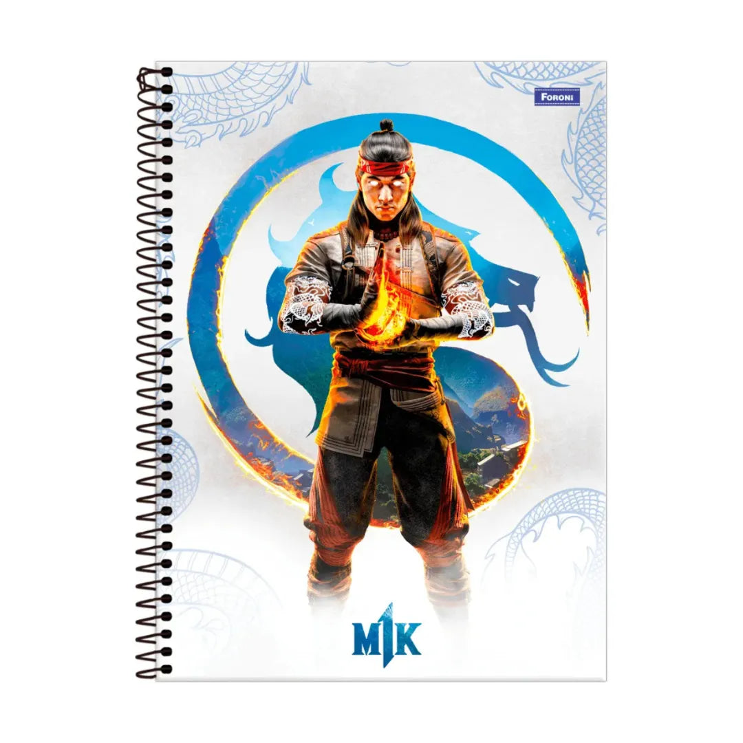 Caderno Universitário Mortal Kombat MK Foroni 10 Matérias