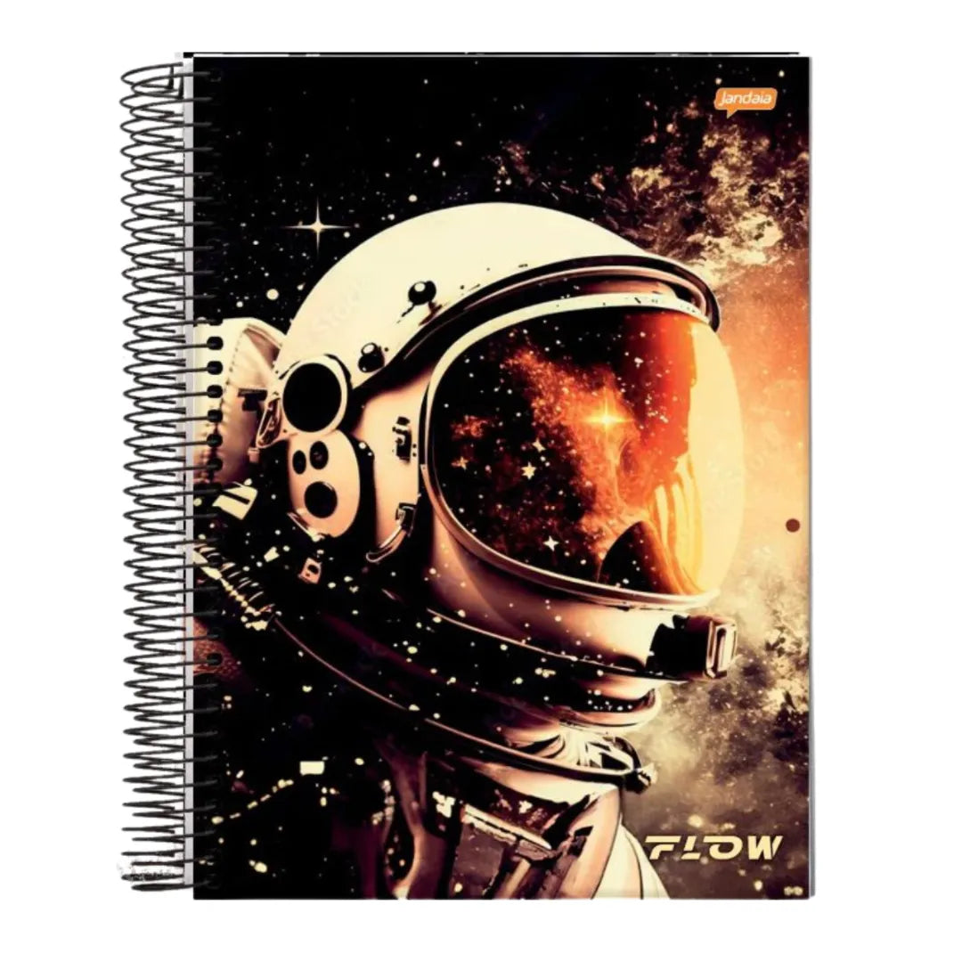 Caderno Universitário Jandaia Flow Astronauta 10 Matérias
