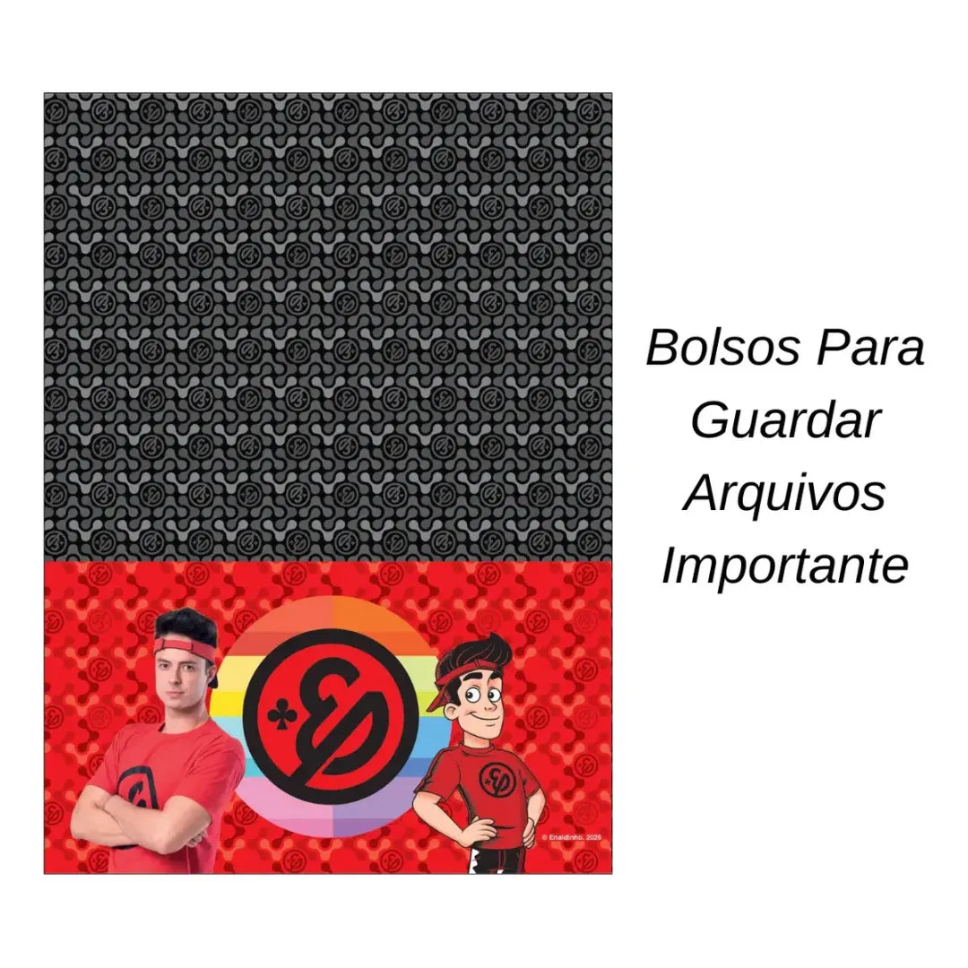 Caderno Universitário Enaldinho Desafio Aceito 10 Matérias