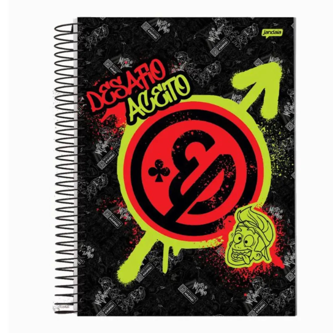 Caderno Universitário Enaldinho Desafio Aceito 10 Matérias