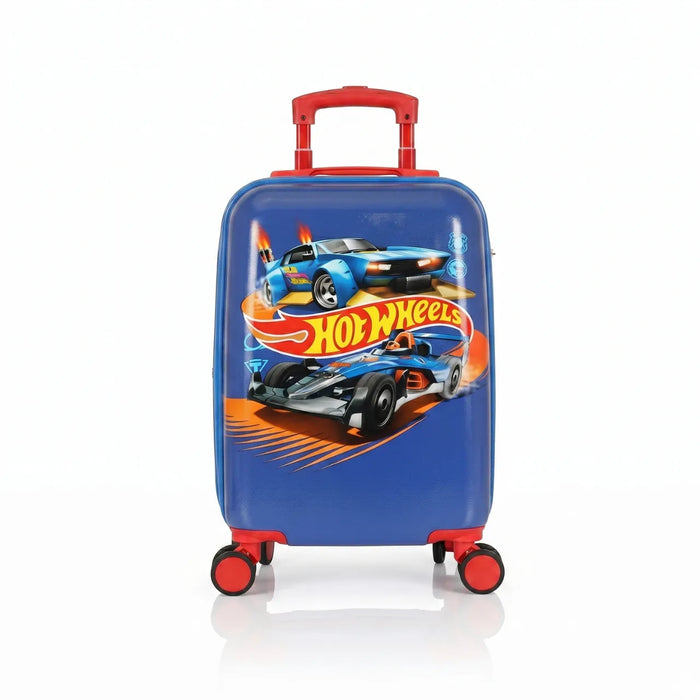 Mala Infantil 10kg Hot Wheels  Azul Luxcel Com Rodas 360°