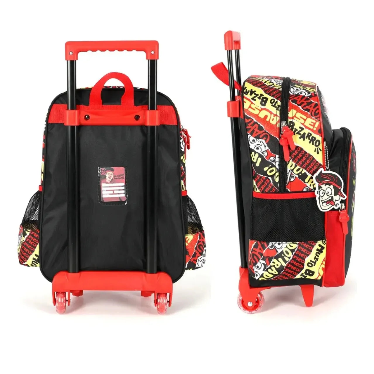 Kit Mochila de Rodas Enaldinho Preto com Estojo Box