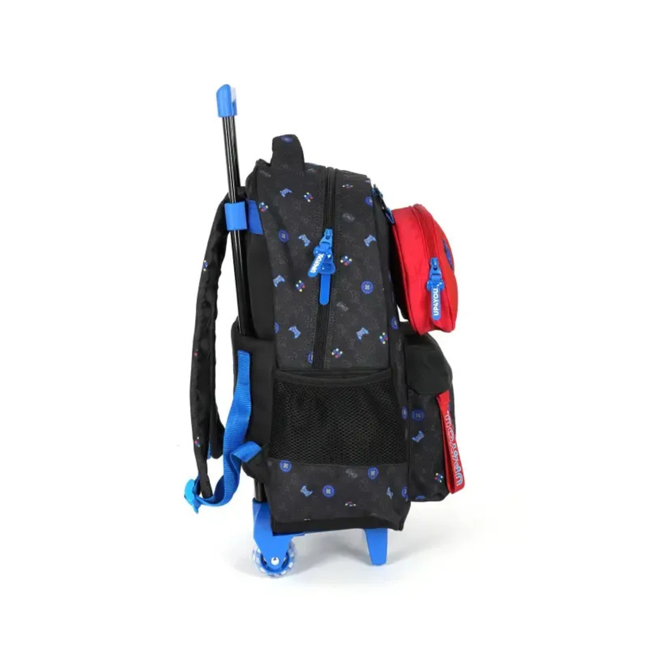 Kit Mochila de Rodas Game com Lancheira e Estojo Box e Removível