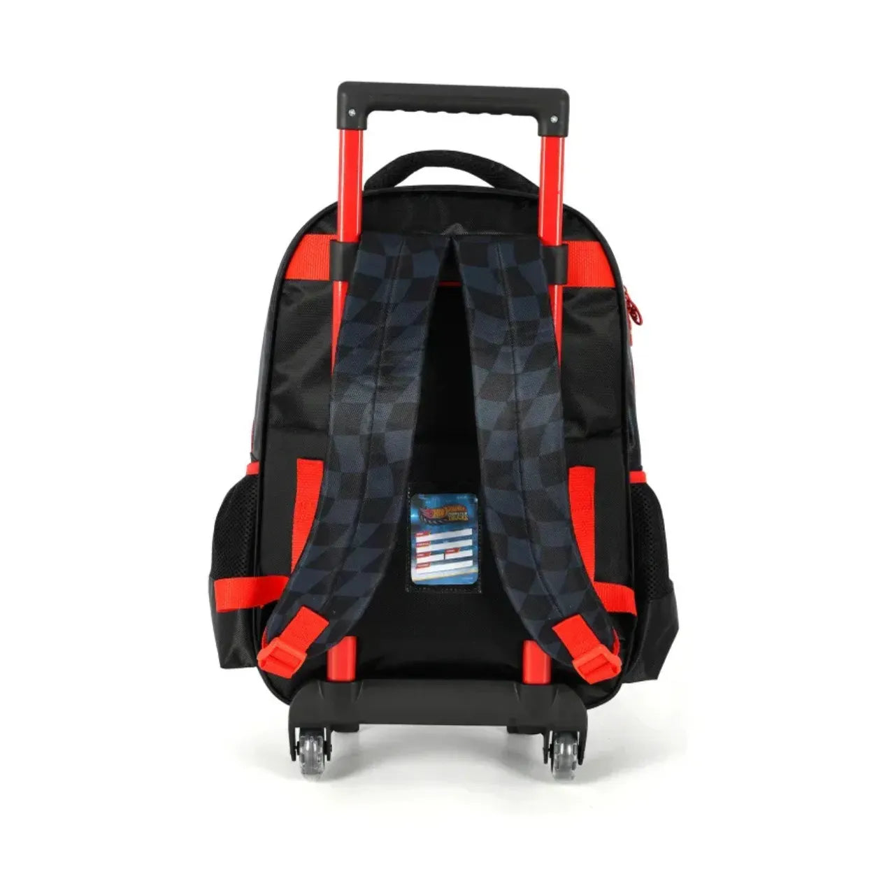 Kit Mochila de Rodas Hot Wheels Preto com Lancheira e Estojo Box