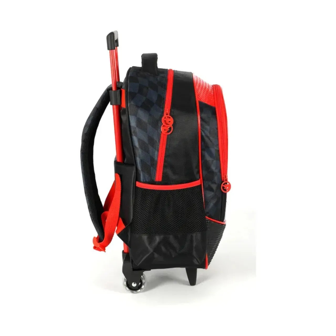 Kit Mochila de Rodas Hot Wheels Preto com Lancheira e Estojo Box