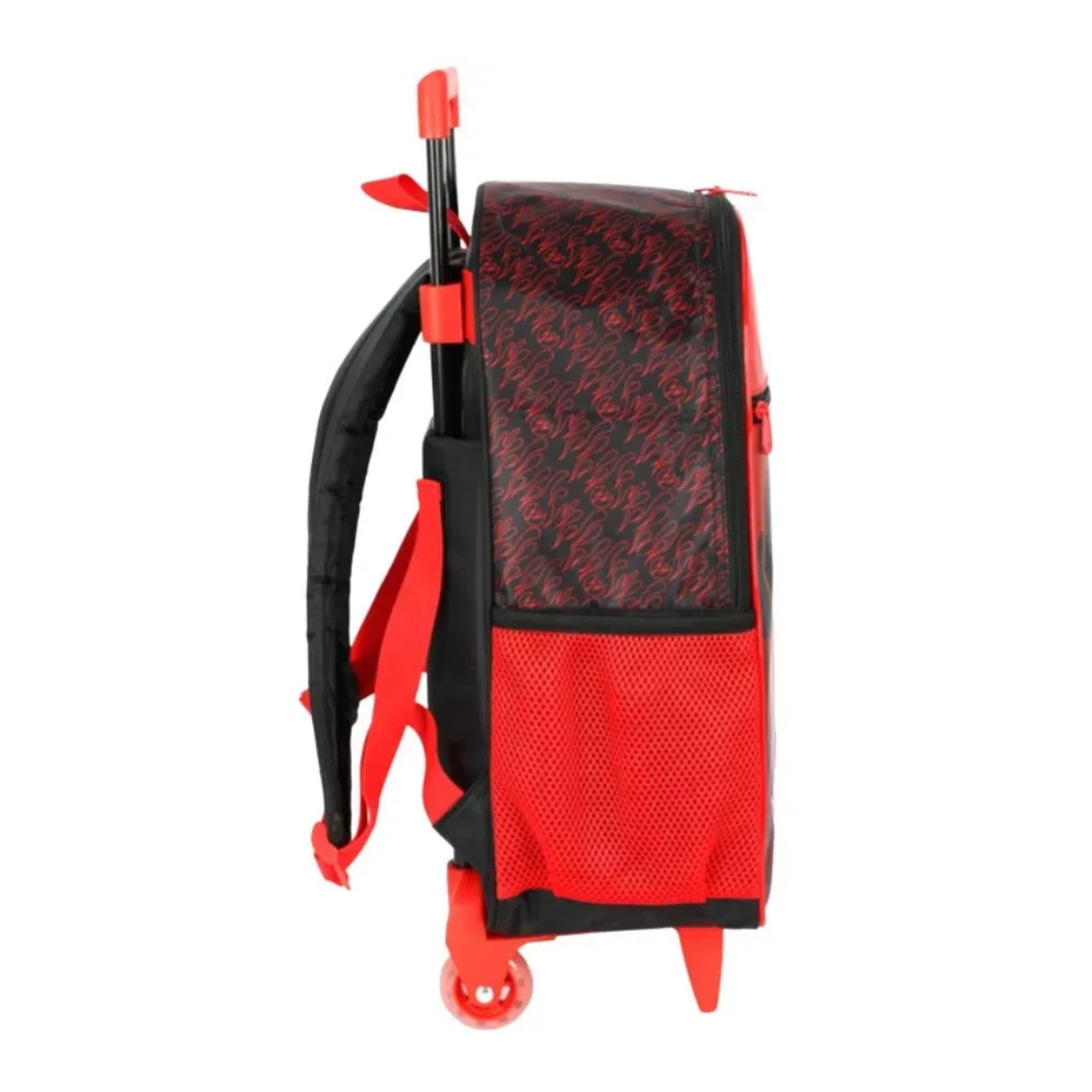Kit Mochila de Rodas Hot Wheels Vermelha com Lancheira e Estojo