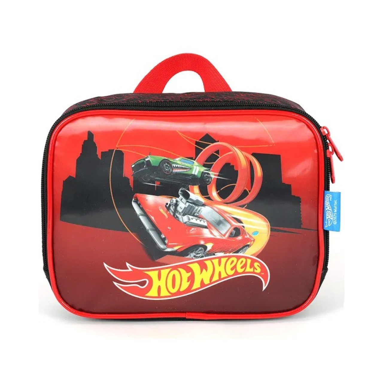Kit Mochila de Rodas Hot Wheels Vermelha com Lancheira e Estojo