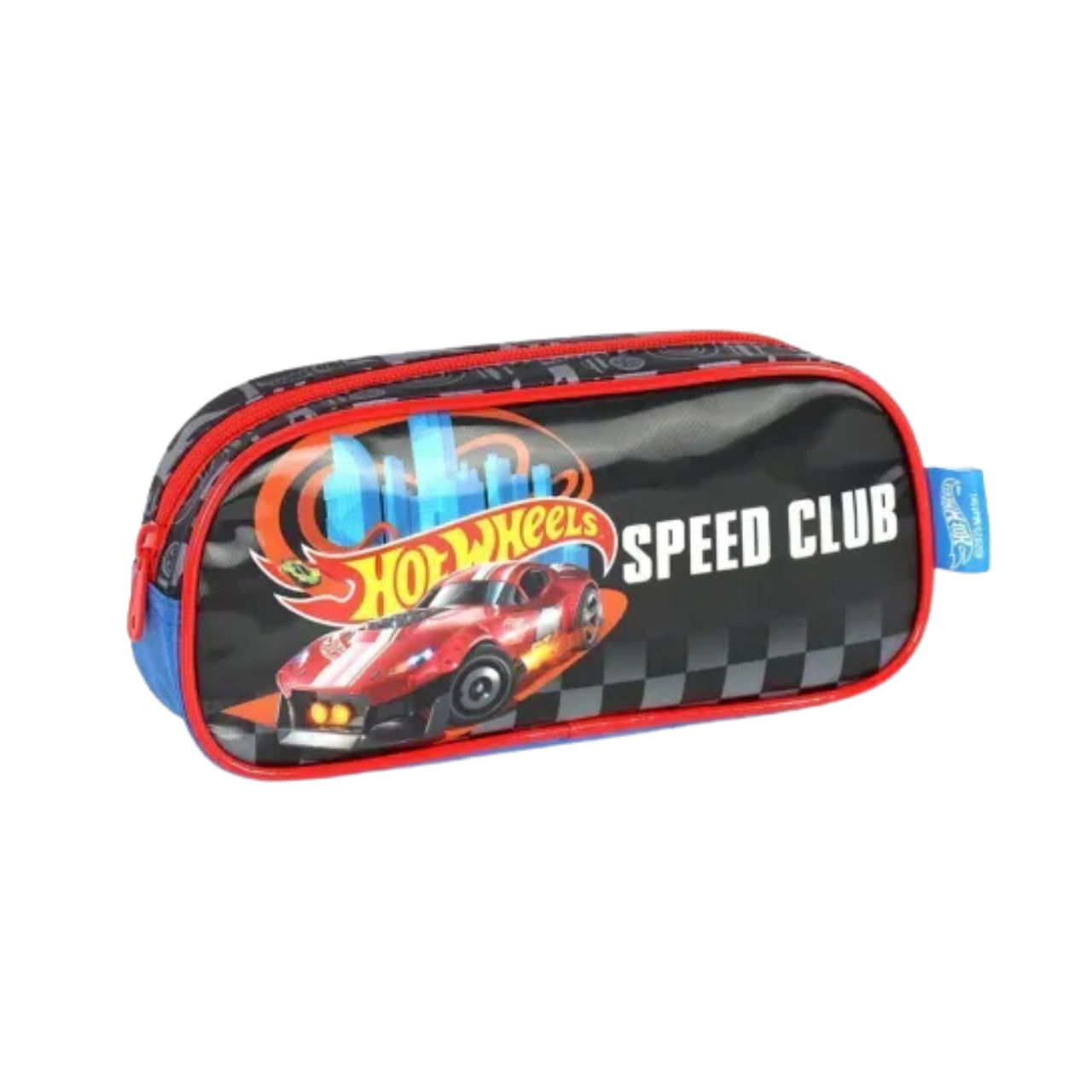 Kit Mochila de Rodas Hot Wheels Preto com Lancheira e Estojo