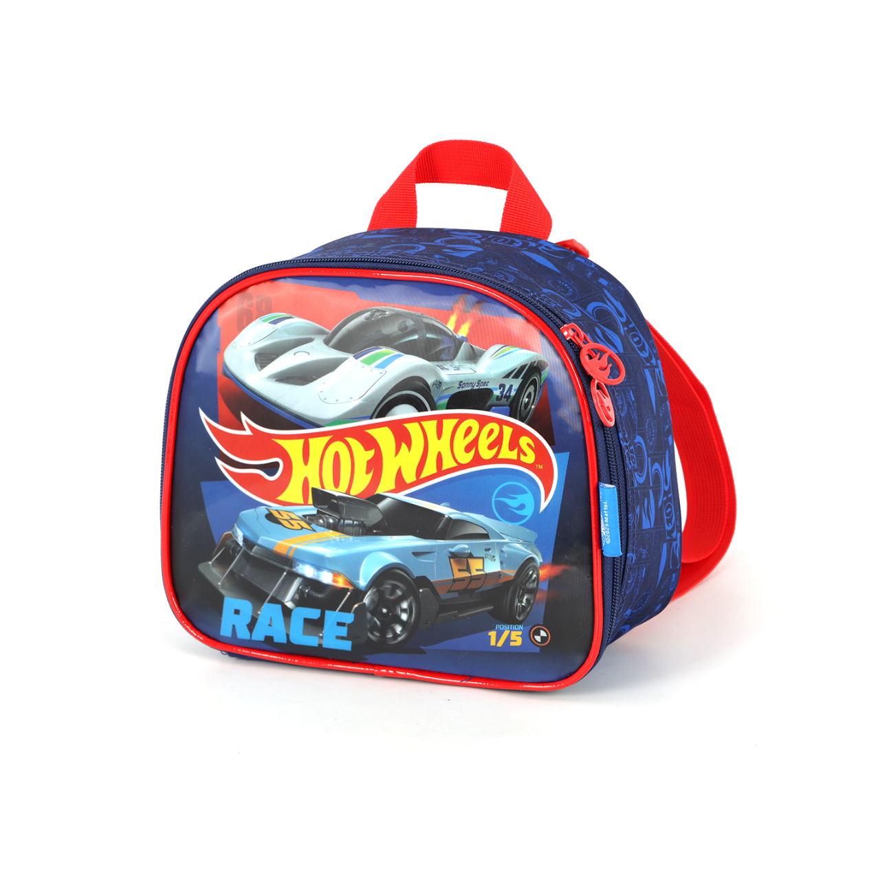 Kit Mochila de Rodas Hot Wheels Vermelha com Lancheira e Estojo