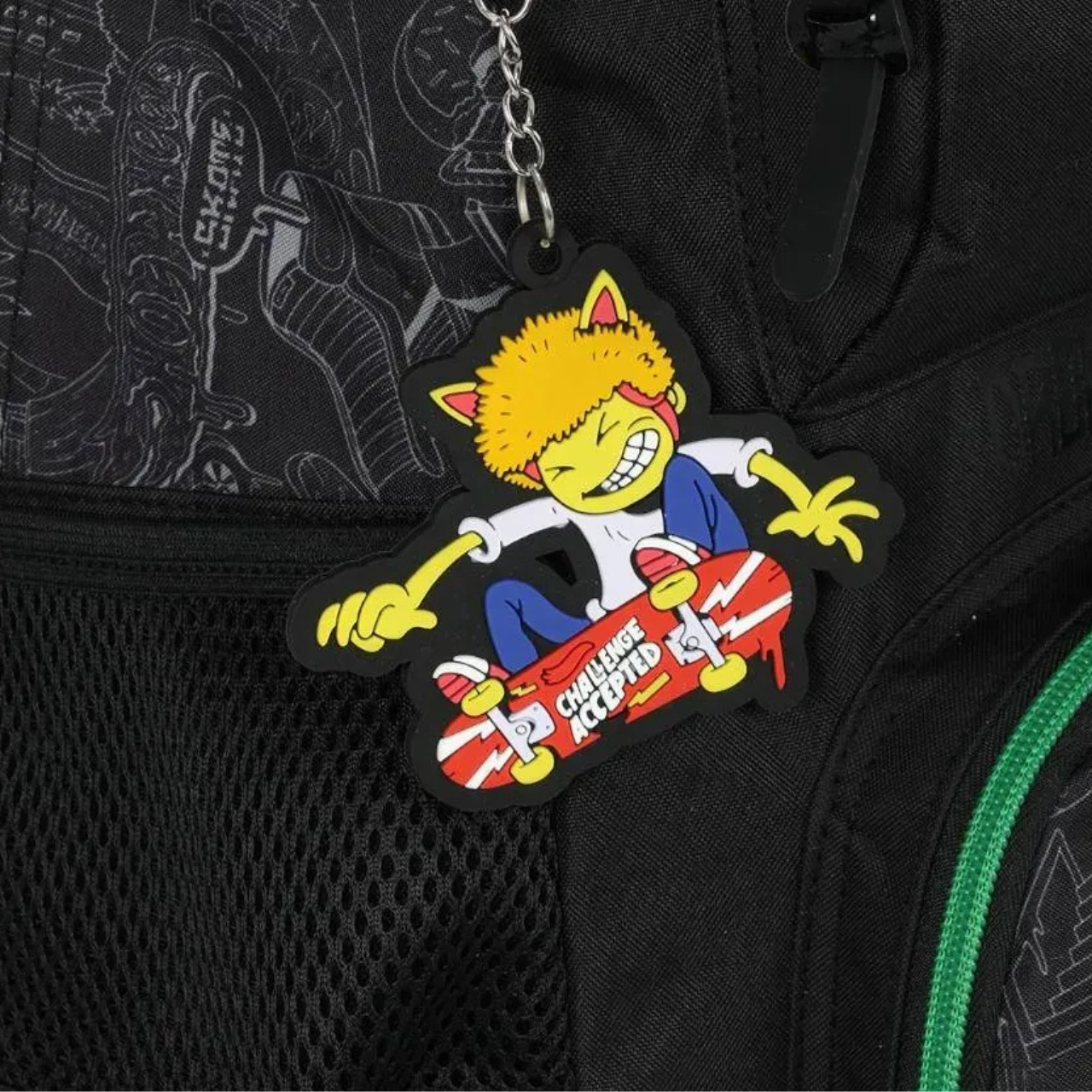 Kit Mochila de Rodas Hot Wheels Verde com Lancheira e Estojo