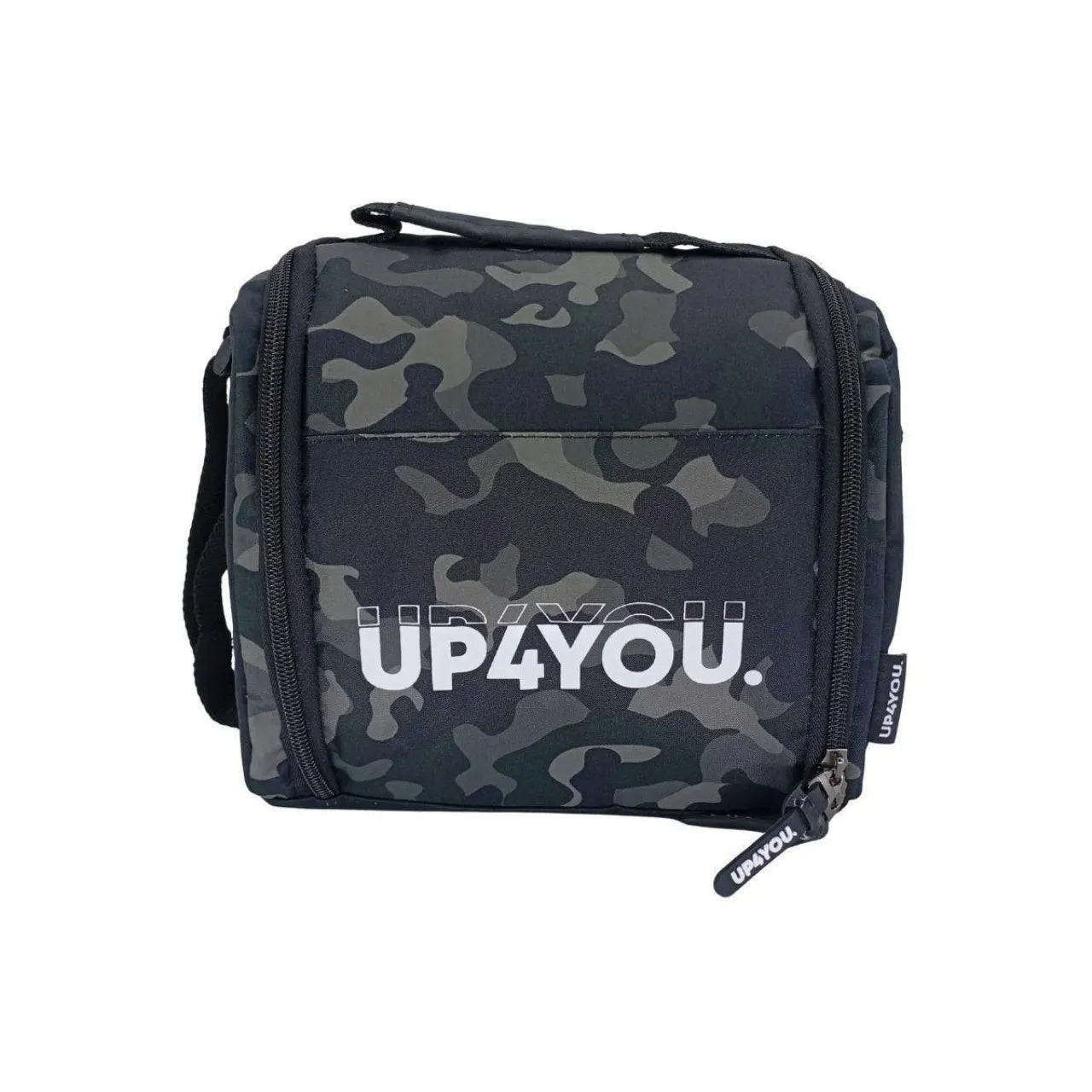 Kit Mochila de Rodas Camuflada Cinza com Lancheira e Estojo