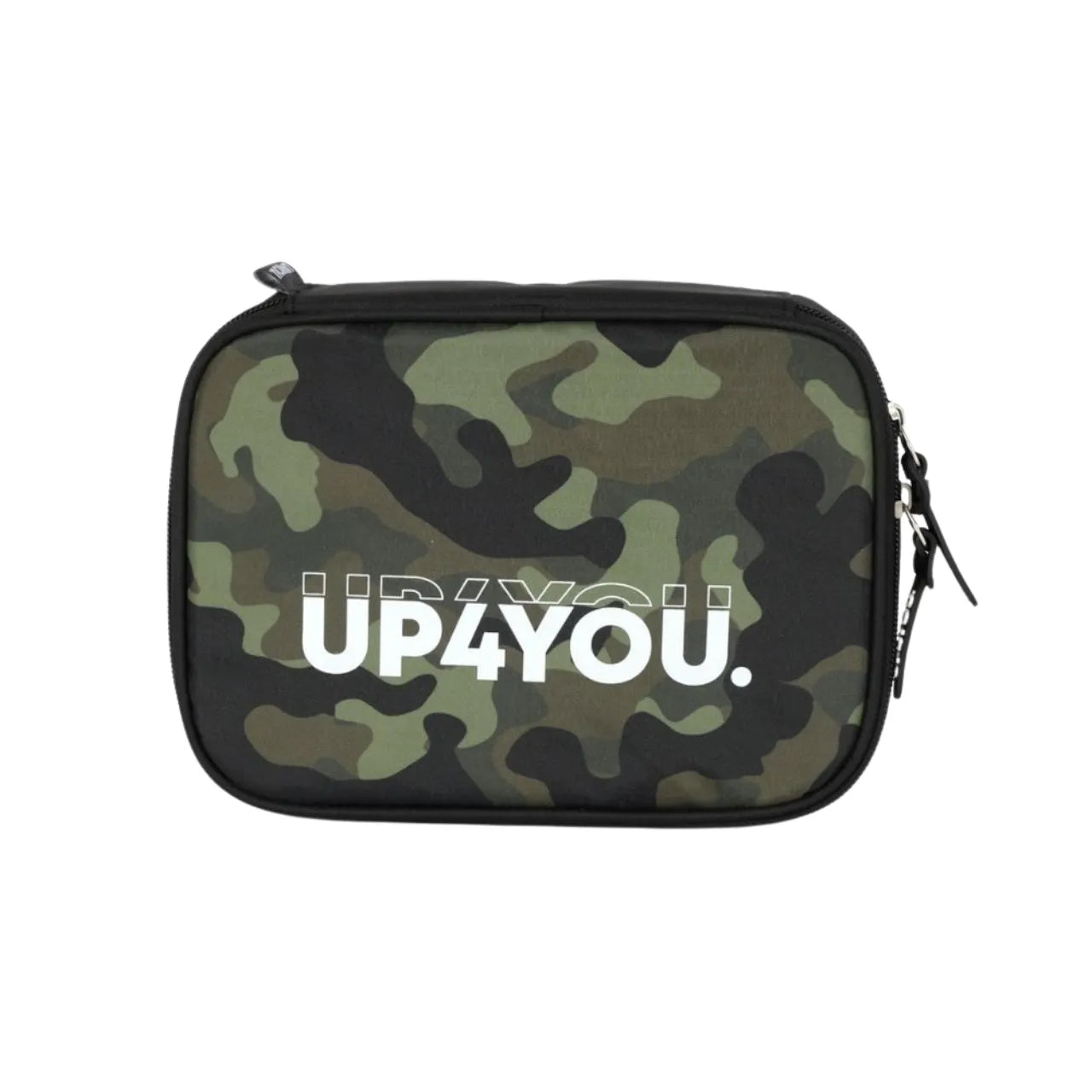 Kit Mochila de Rodas Camuflada Verde com Lancheira e Estojo