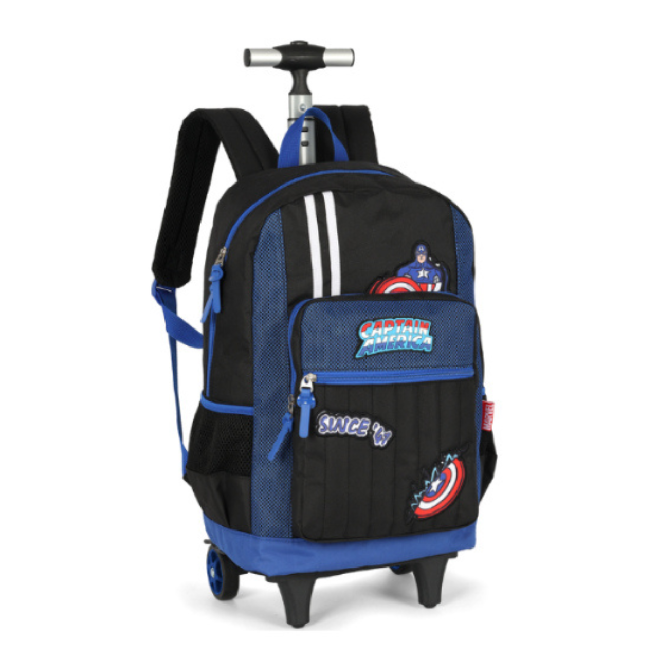 Kit Mochila de Rodas Capitão América com Lancheira e Estojo