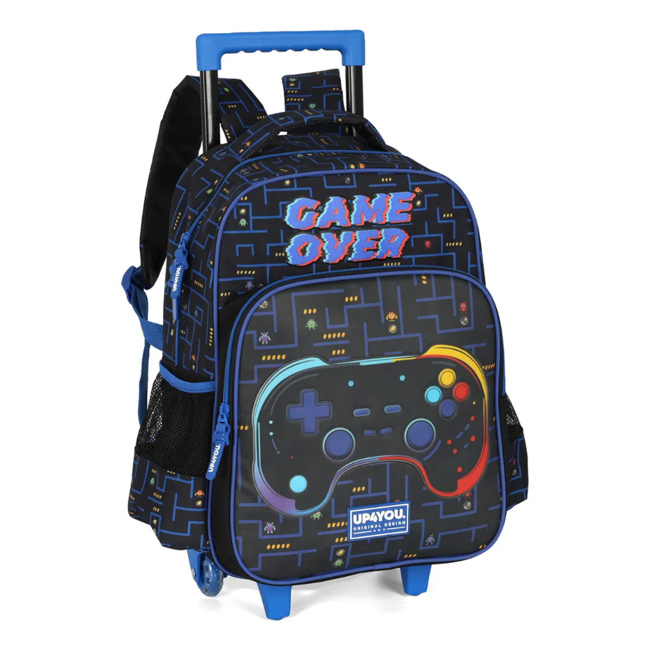 Kit Mochila de Rodas Game Over com Lancheira e Estojo Box