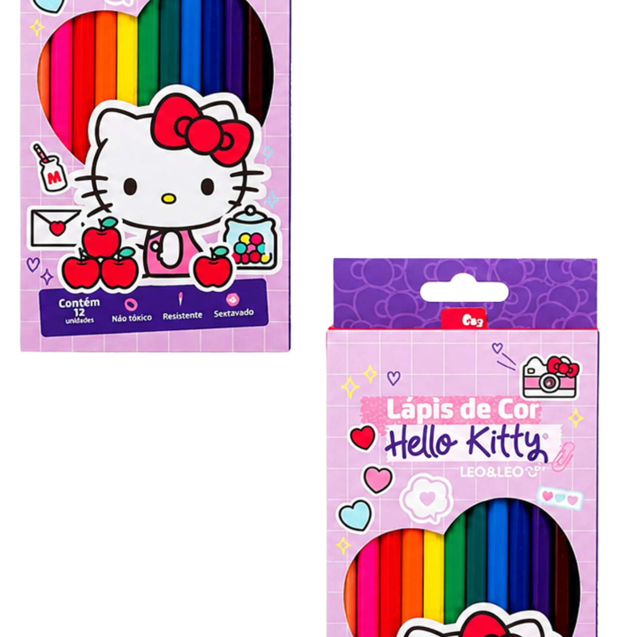 Lápis de Cor 12 Cores Leo&Leo Hello Kitty