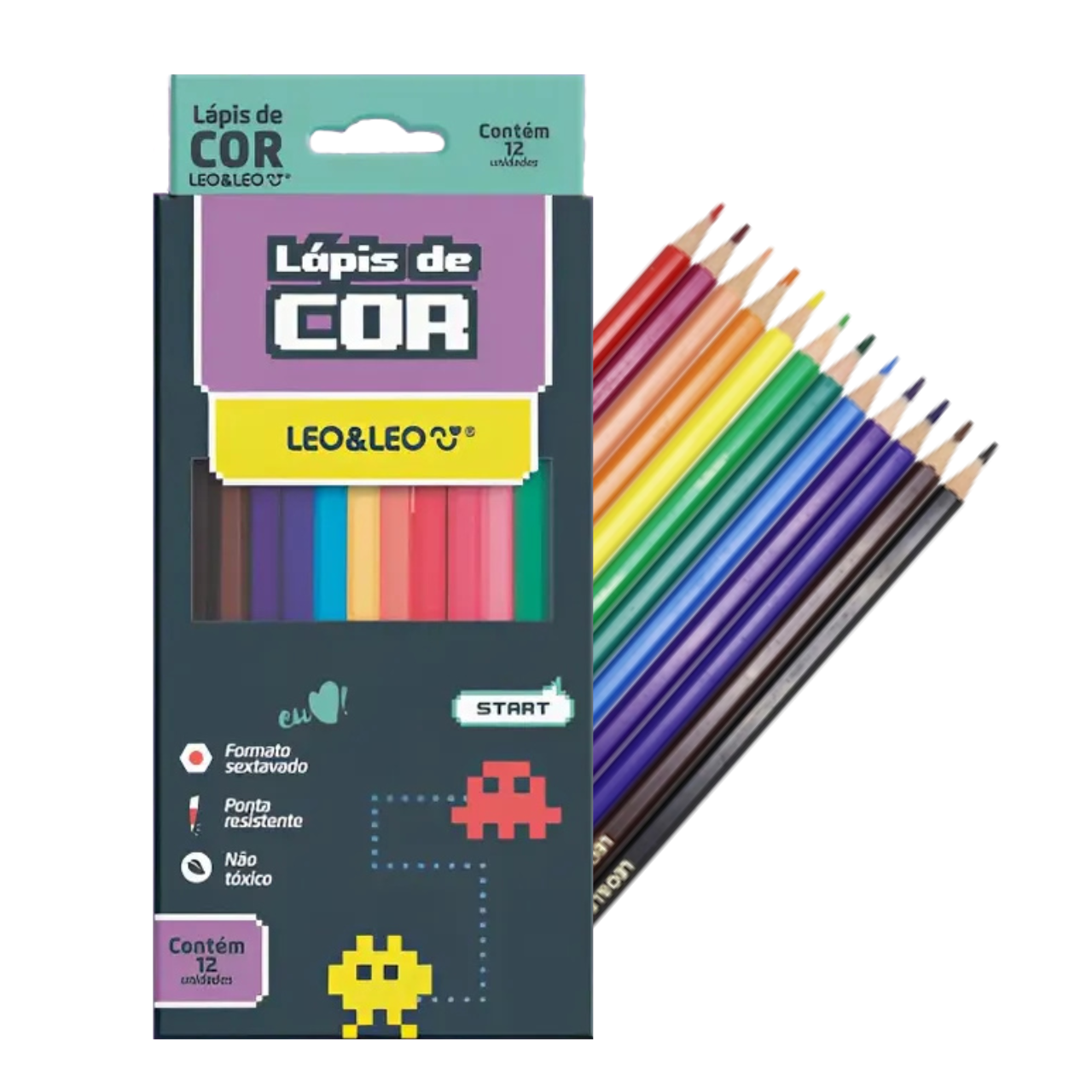 Lápis de Cor 12 Cores Leo&Leo Start
