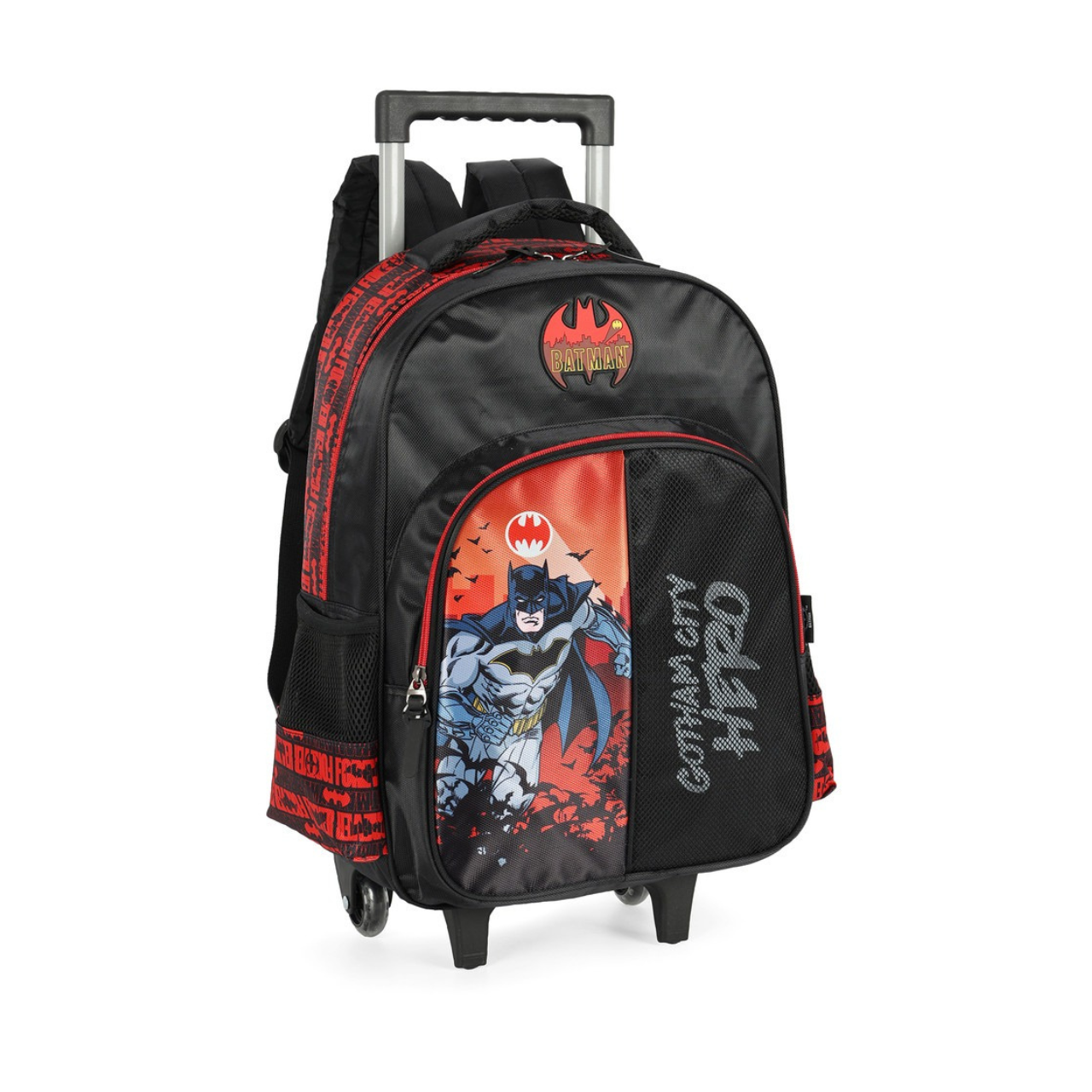 Kit Mochila de Rodas Batman com Lancheira e Estojo Box