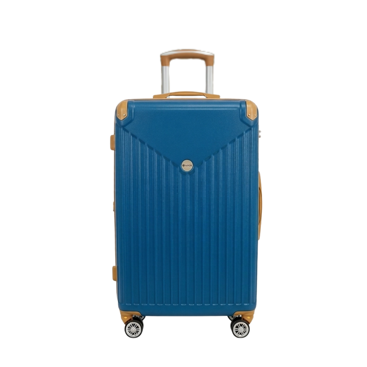 Mala de Viagem 23kg Hinza ABS Azul com Caramelo Cadeado TSA