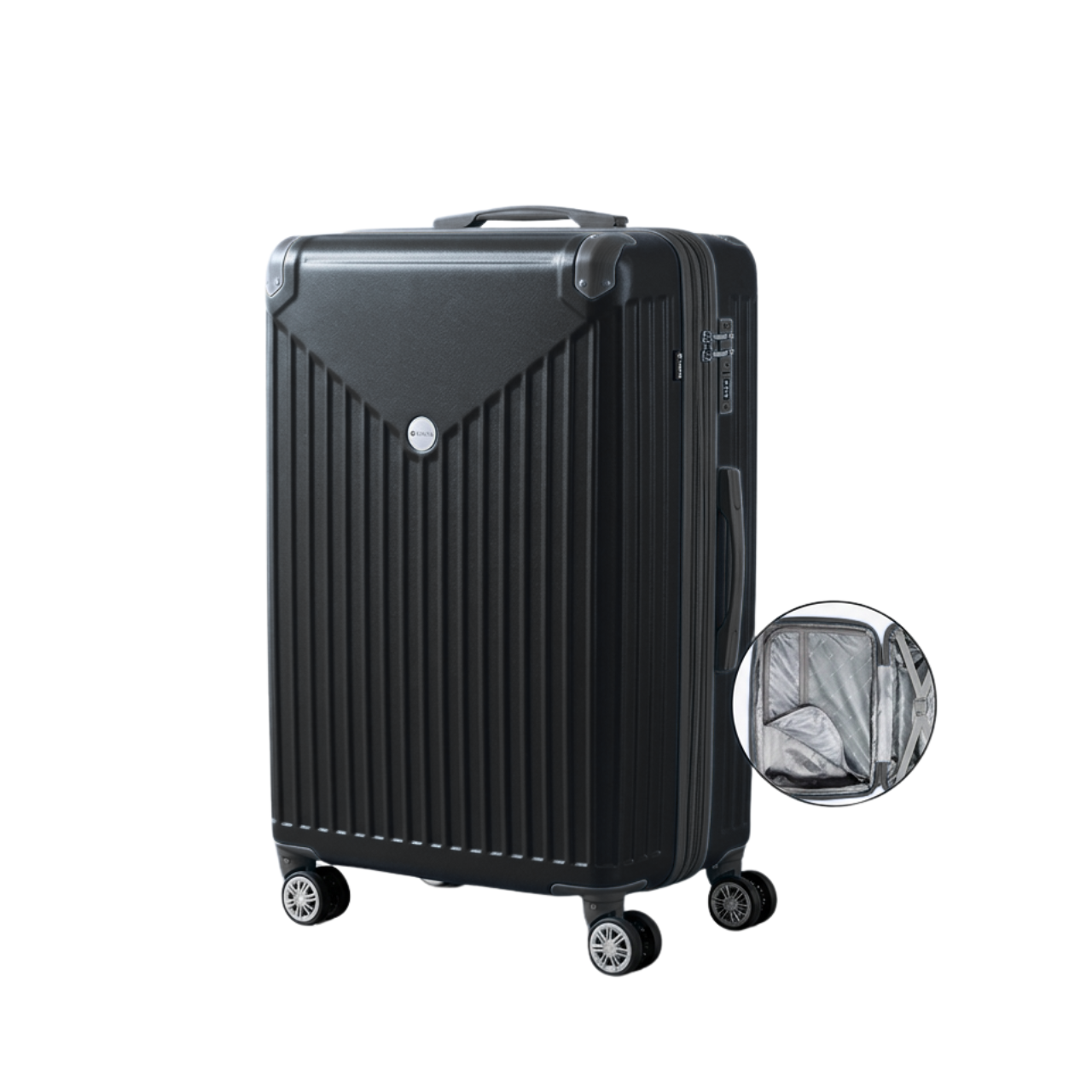 Mala de Viagem 32kg Hinza ABS Preta com Cadeado TSA