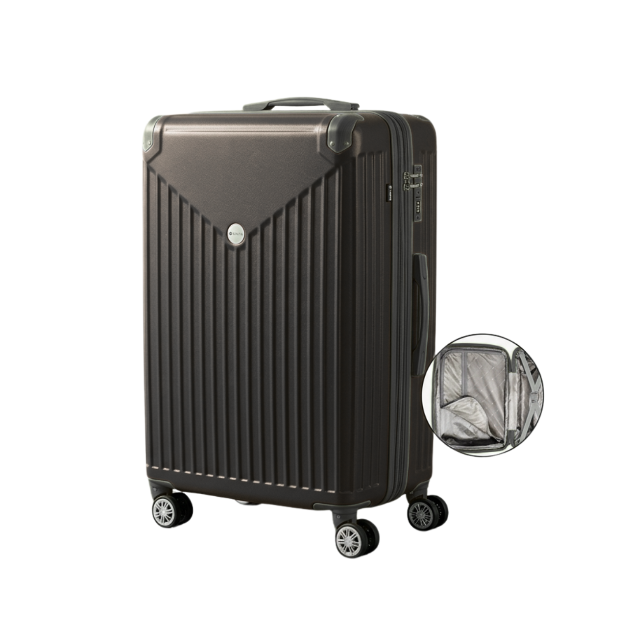 Mala de Viagem 23kg ABS Grafite Hinza com Cadeado TSA