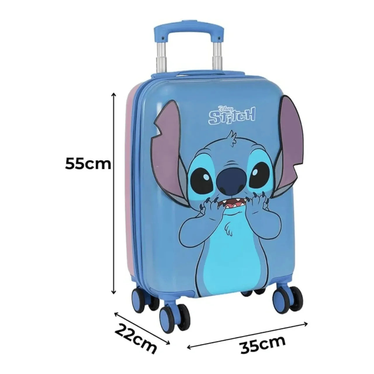 Mala Infantil 10kg Stitch Luxcel Rodas 360°