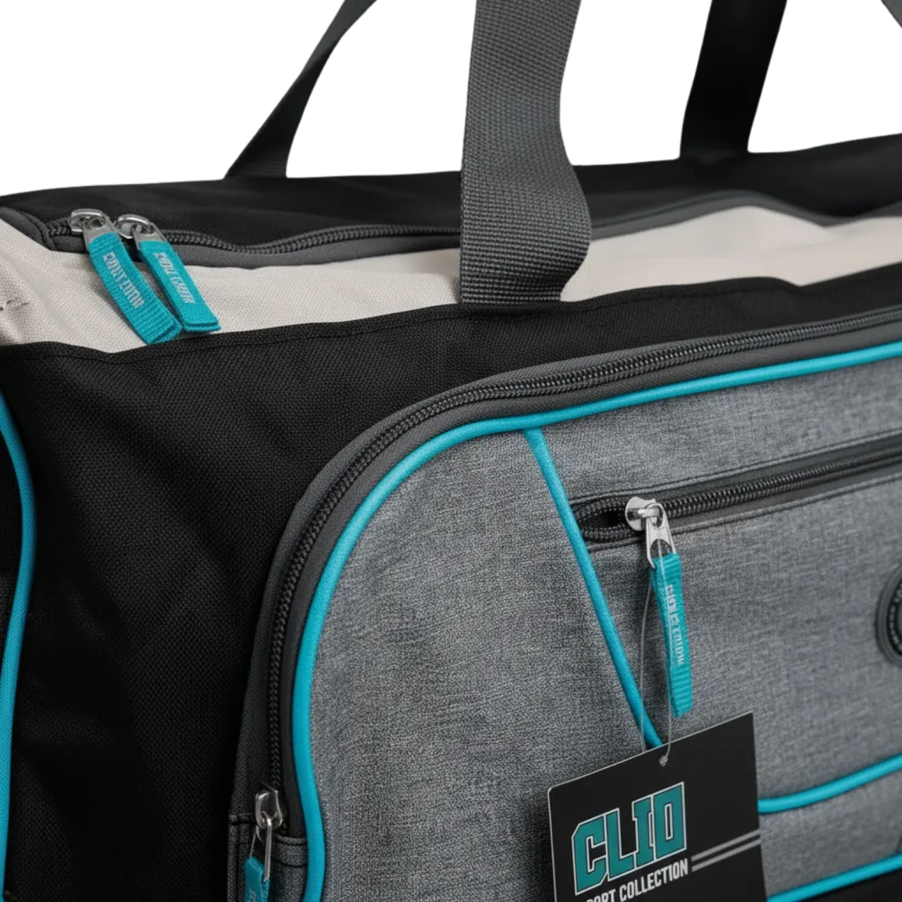 Bolsa de Viagem com Rodinhas Clio Grande Cinza e Preto