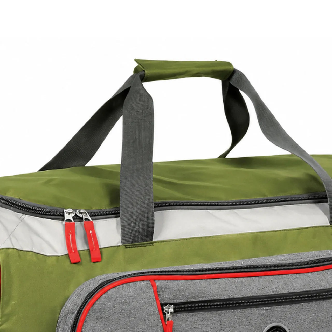 Bolsa de Viagem com Rodinhas Clio Grande Cinza e Verde