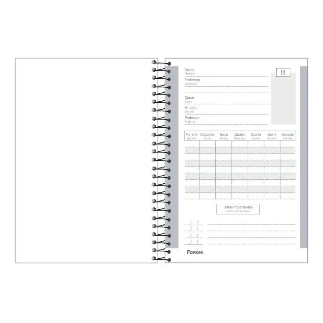 Caderno Universitário Espiral Cliff Foroni Game Pixel 20 Matérias