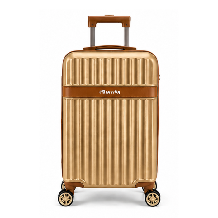 Mala Viagem de Bordo Criativa Premium 10kg Champanhe