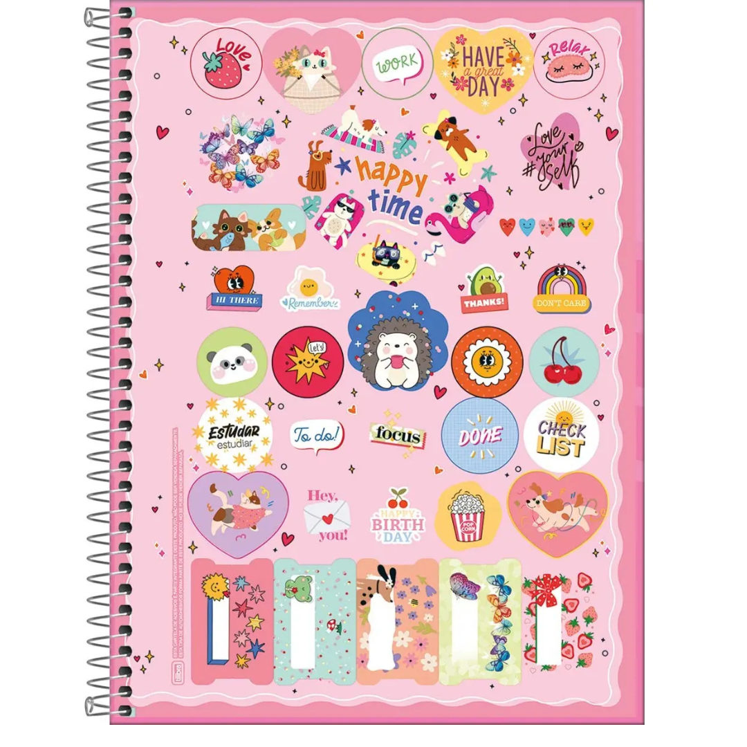 Caderno Universitário Espiral Holly Tilibra Ouriço 20 Matérias