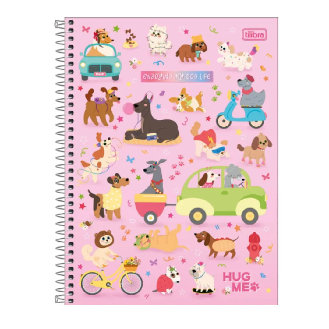 Caderno Universitário Espiral Happy Tilibra Cachorrinhos 20 Matérias
