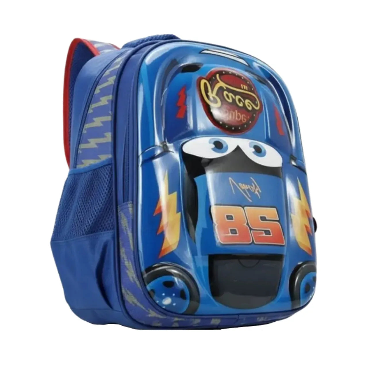 Mochila Infantil Carro Super Race Azul 3d