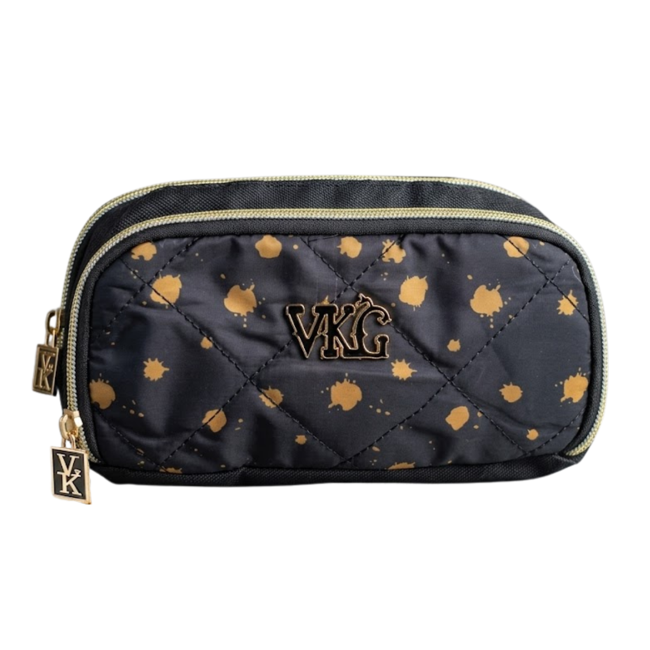 Kit Mochila de Costas Vkg Preta e Laranja com Estojo